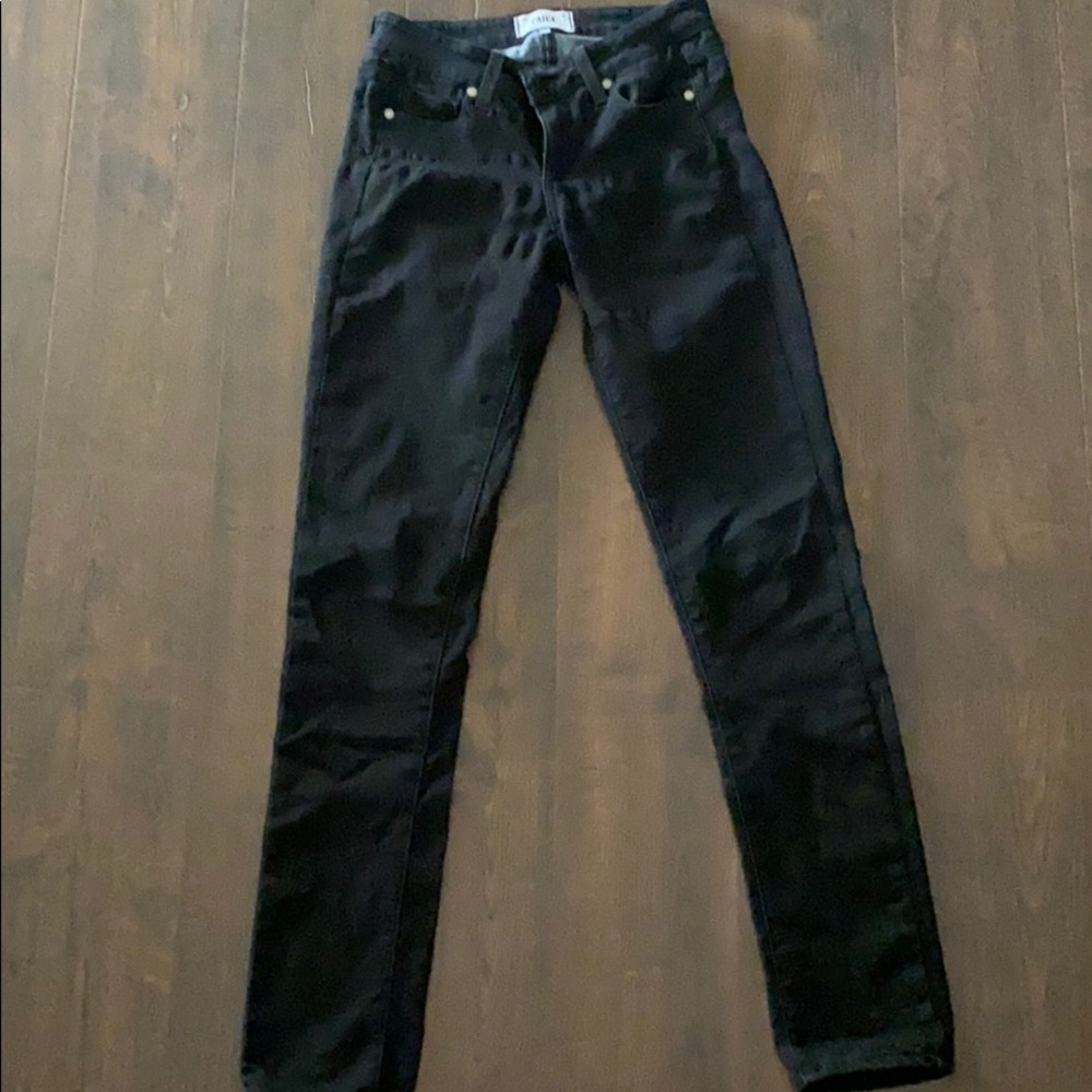 Paige Peg Skinny Black Jeans